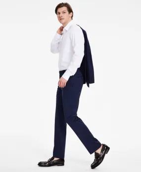 Alfani Mens Slim fit Dress Pants 30 / 32 Navy Blue Striped