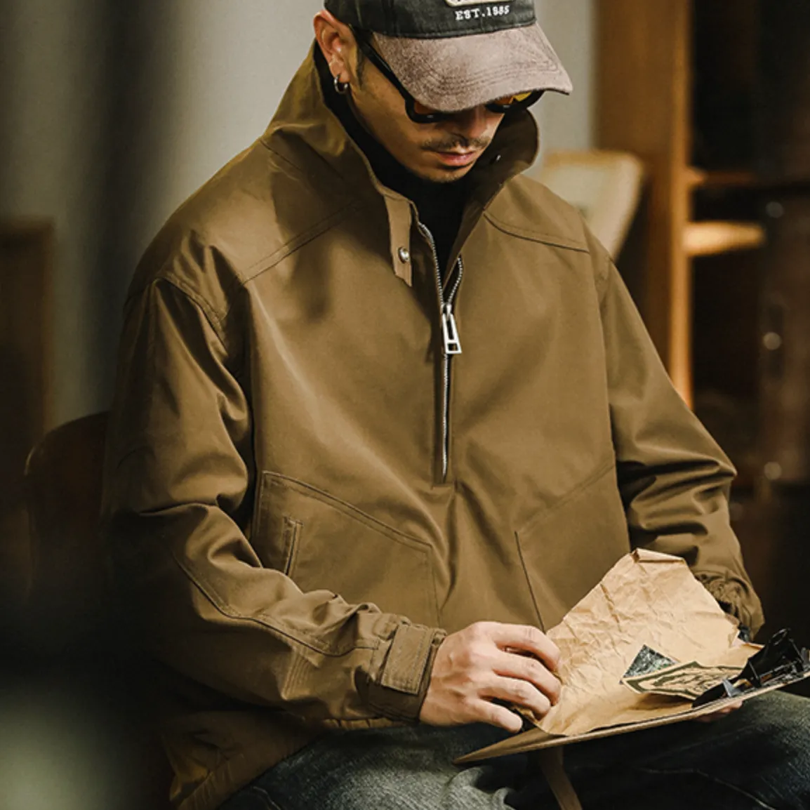 American Retro Windproof Jacket P0830