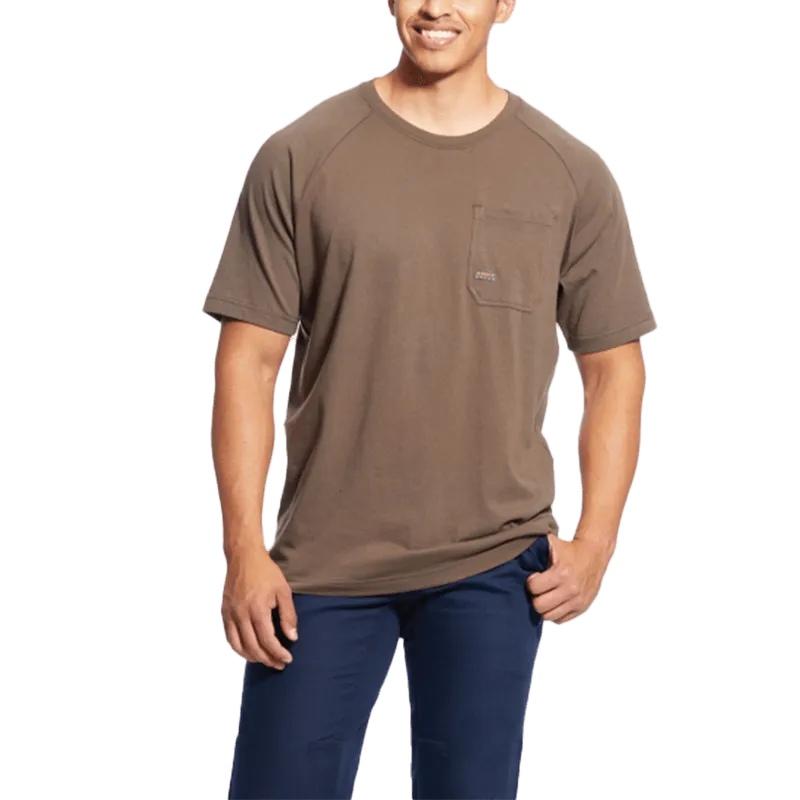 Ariat Men's Brown Rebar Cotton Strong T-Shirt