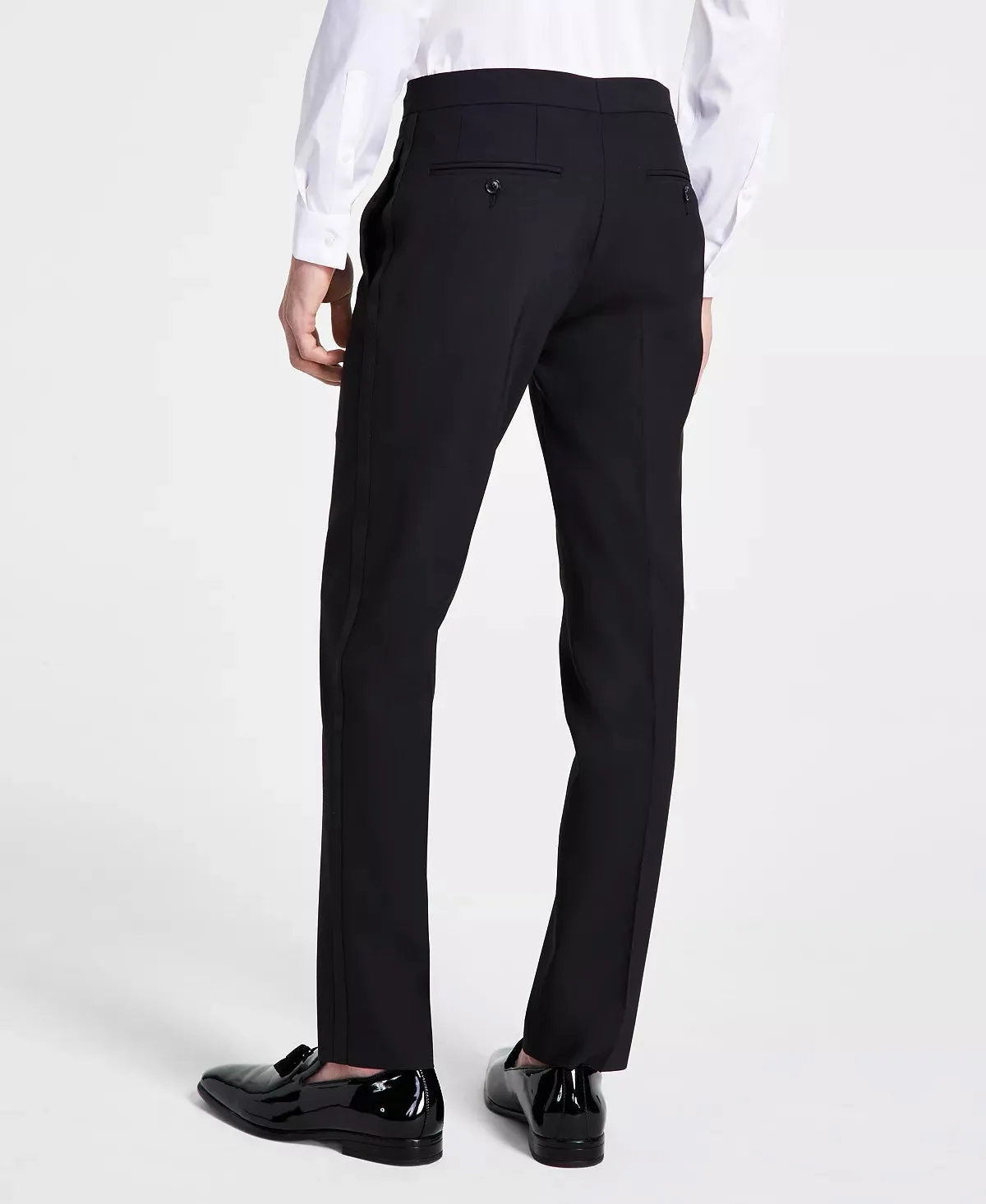 Bar Iii Mens Slim fit Dress Pants 36 / 30 Black Solid