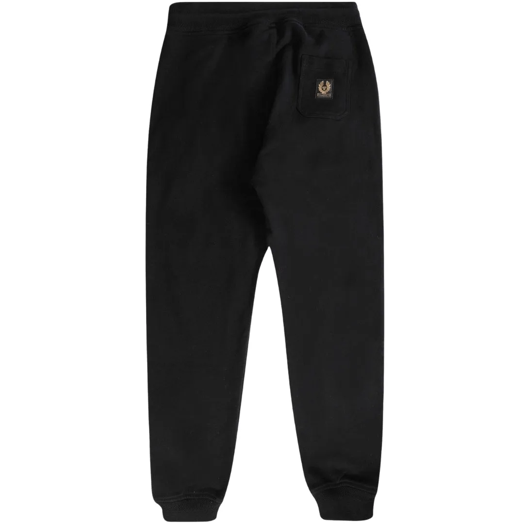 Belstaff Plain Black Cuffed Sweatpants