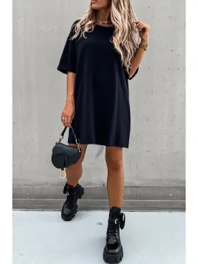 Black tunic T-Shirt  Mini Dress -Beckie