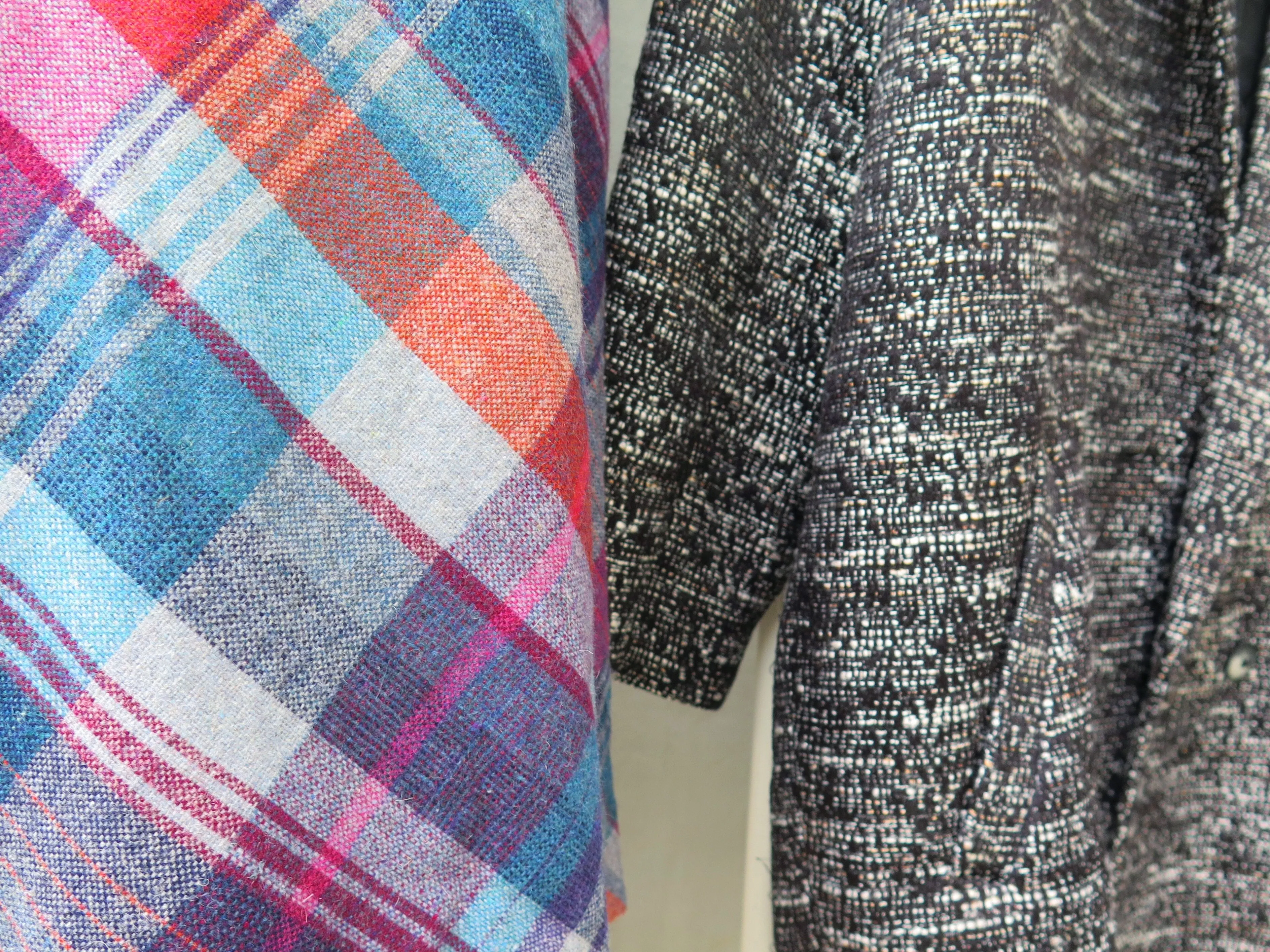 Blueberry Pie | Vintage 1960s 1970s Mauve purple Diamond print and Checkered gingham Dress