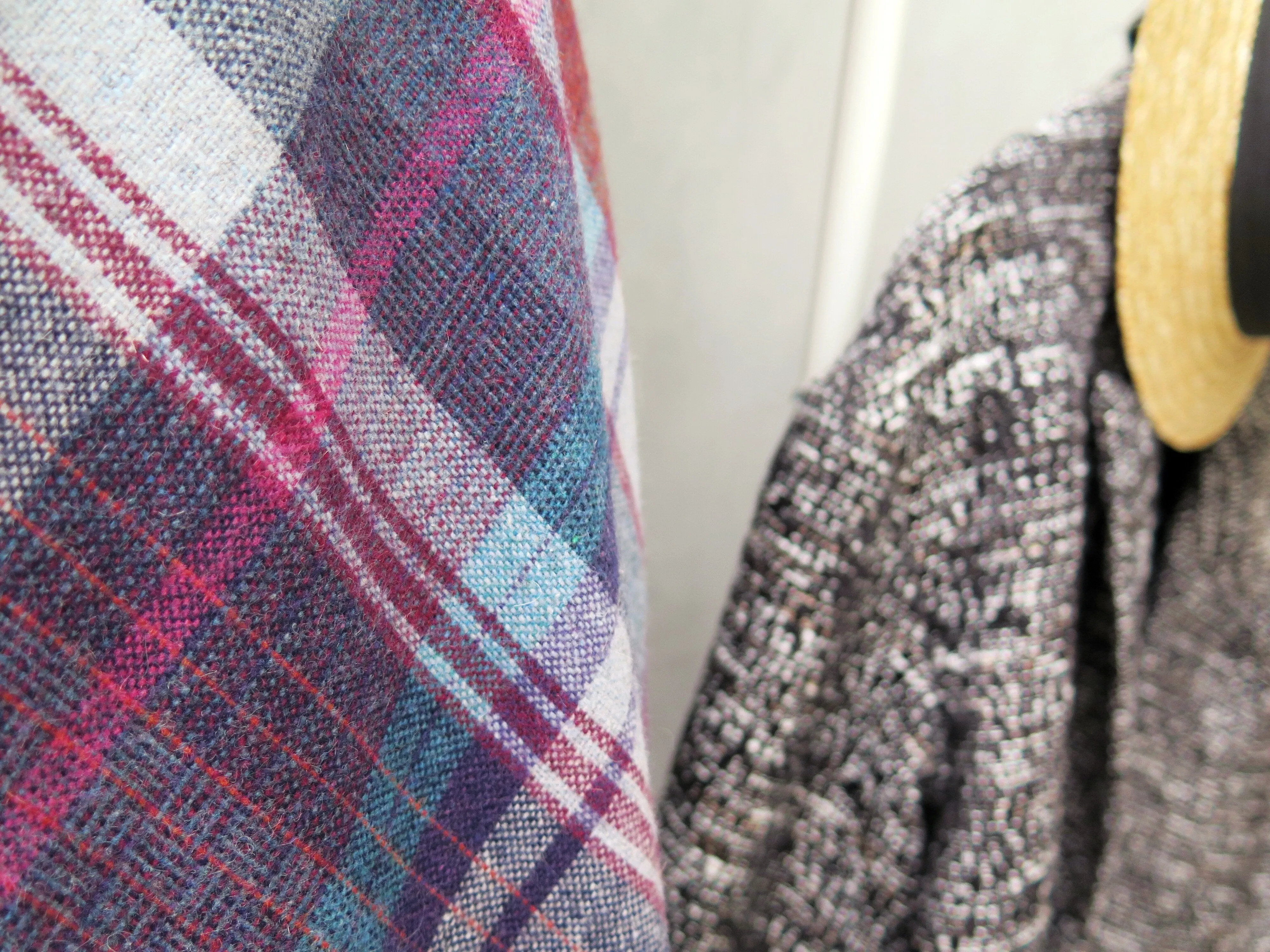 Blueberry Pie | Vintage 1960s 1970s Mauve purple Diamond print and Checkered gingham Dress