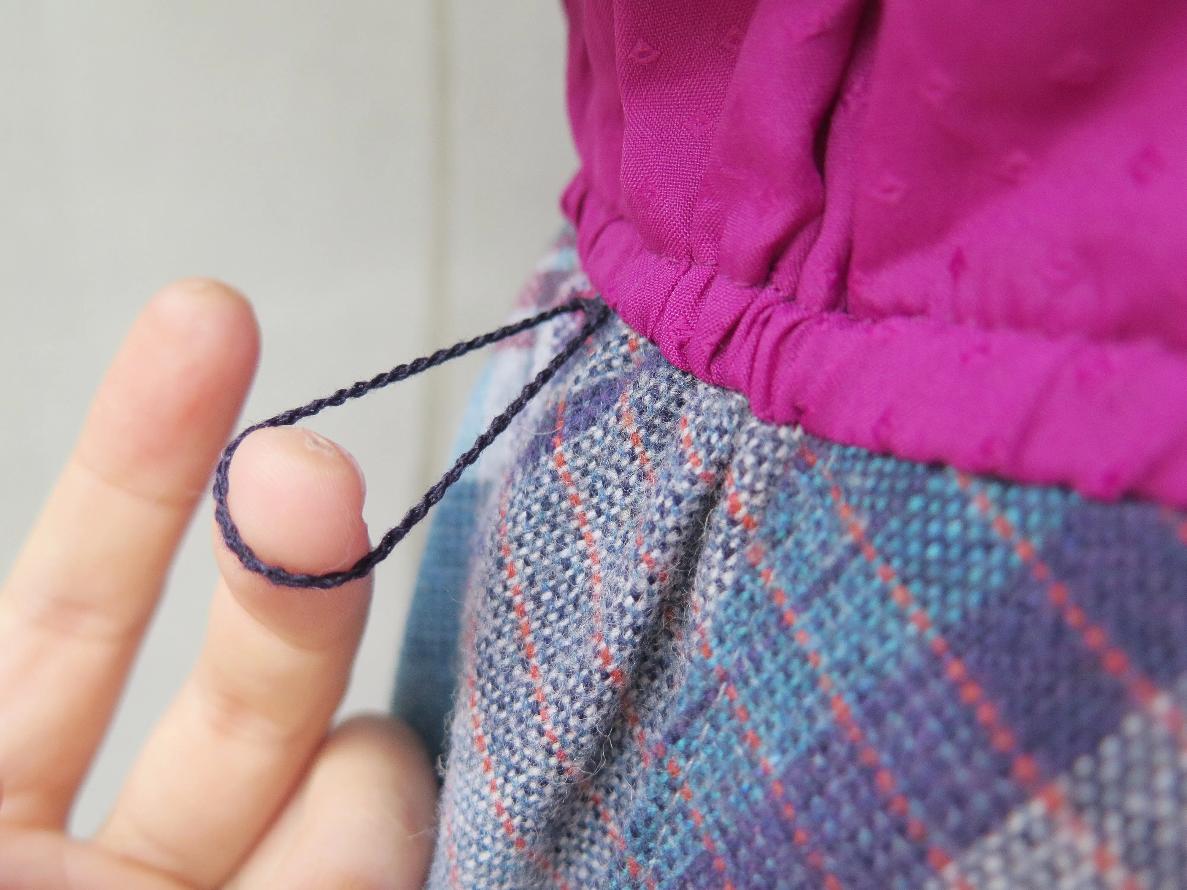 Blueberry Pie | Vintage 1960s 1970s Mauve purple Diamond print and Checkered gingham Dress