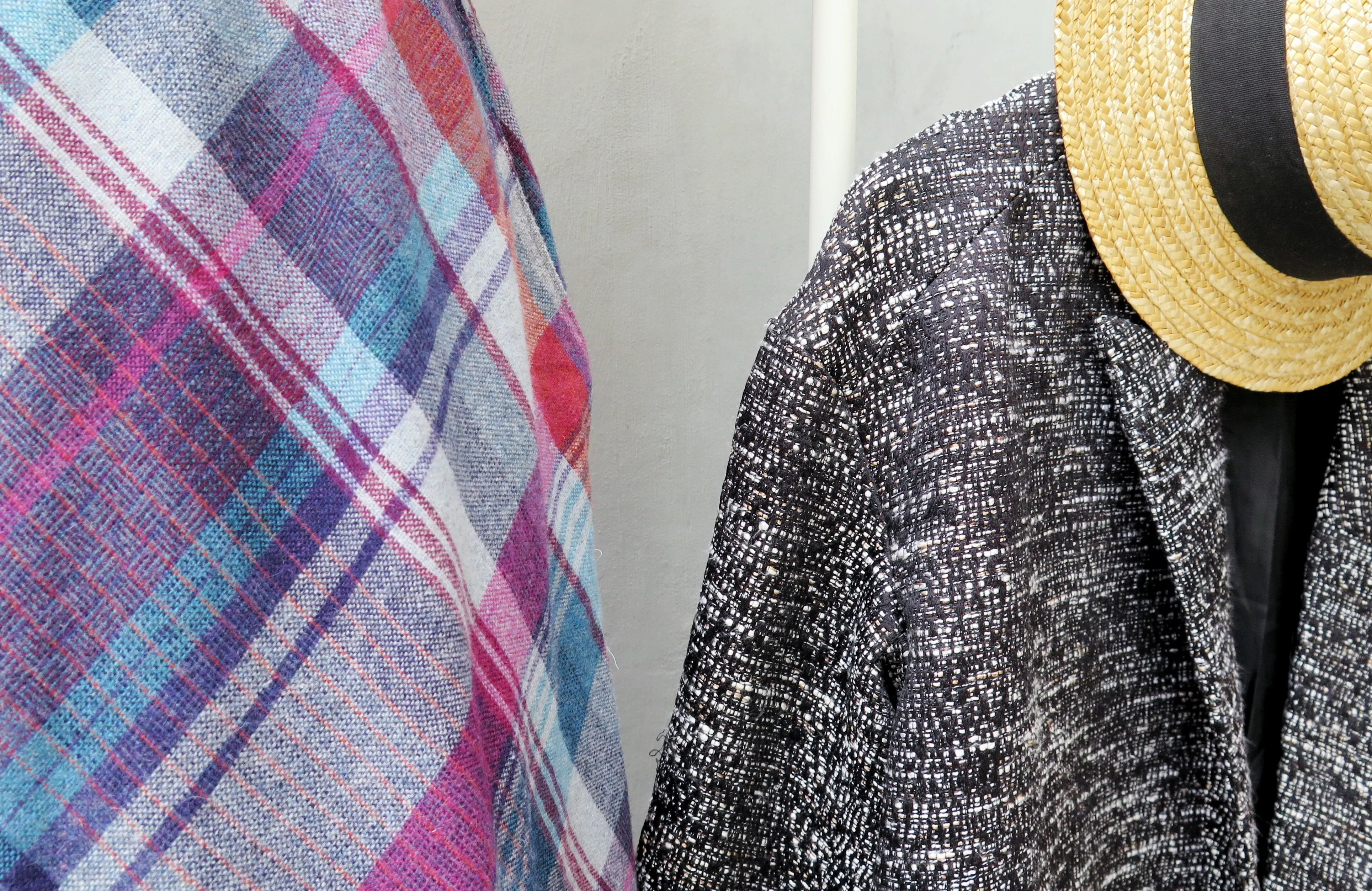 Blueberry Pie | Vintage 1960s 1970s Mauve purple Diamond print and Checkered gingham Dress