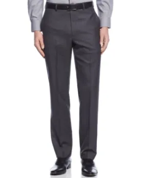 Calvin Klein Mens Slim fit Dress Pants 34 / 30 Grey Stretch