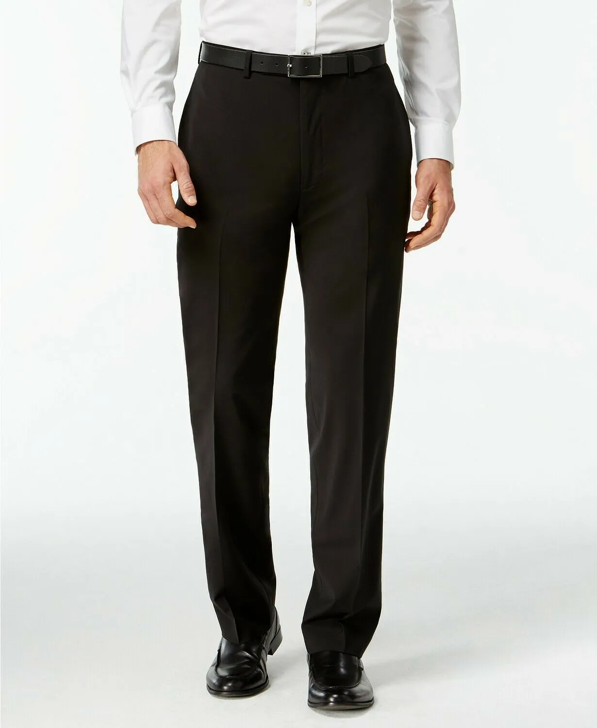 Calvin Klein Mens Slim fit Dress Pants Pants 30 / 32 Black Solid Stretch