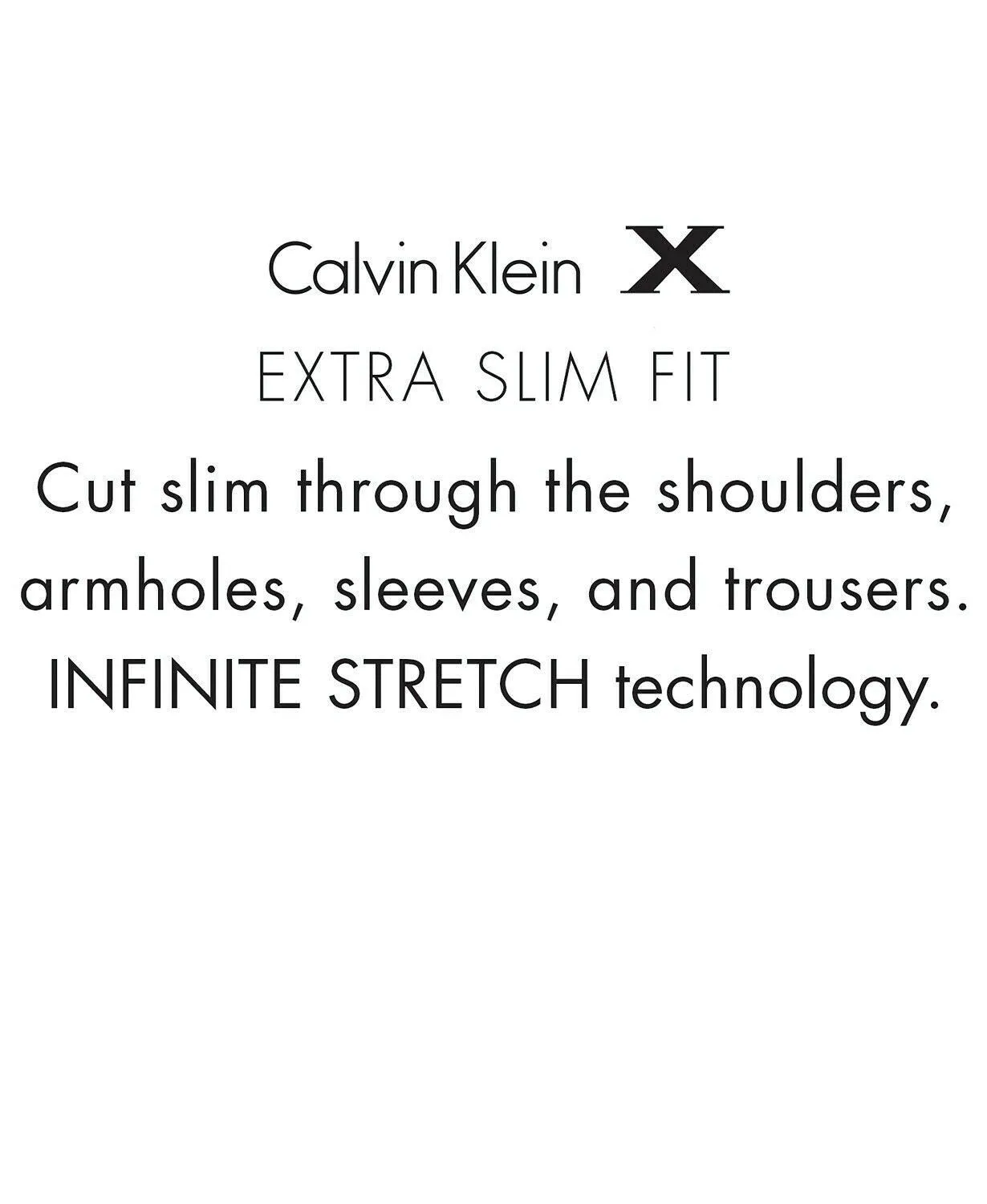 Calvin Klein Mens Slim fit Dress Pants Pants 30 / 32 Black Solid Stretch
