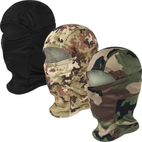 Camo Balaclava Full Face Cover 3 Pack Balaclava Face Mask UV Protection for Men Women