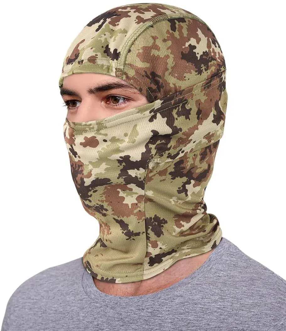 Camo Balaclava Full Face Cover 3 Pack Balaclava Face Mask UV Protection for Men Women
