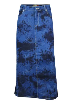 Clove Jeans Jeans Tie Dye Stretch Denim Long Skirt Plus Size Pencil Skirt 12-24