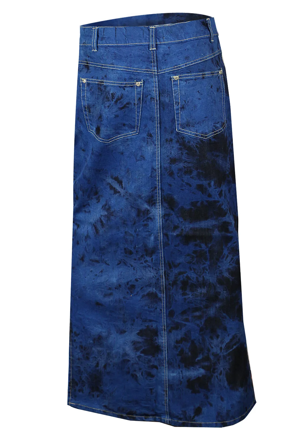 Clove Jeans Jeans Tie Dye Stretch Denim Long Skirt Plus Size Pencil Skirt 12-24