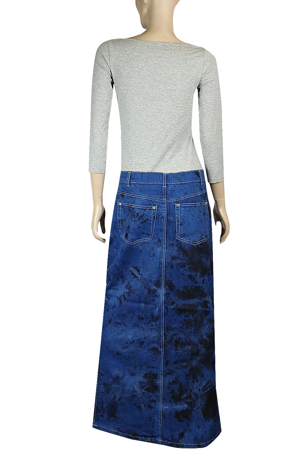Clove Jeans Jeans Tie Dye Stretch Denim Long Skirt Plus Size Pencil Skirt 12-24