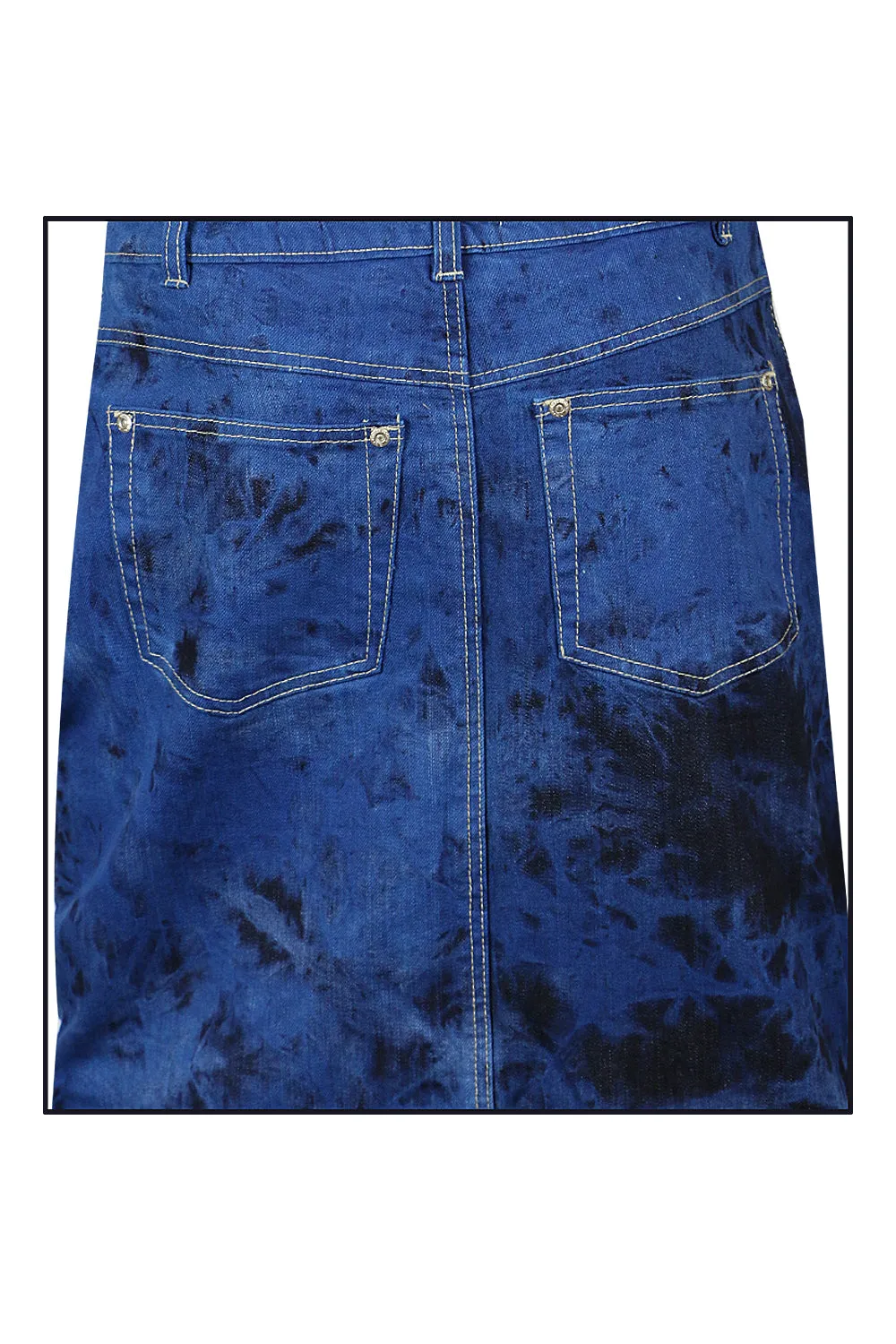 Clove Jeans Jeans Tie Dye Stretch Denim Long Skirt Plus Size Pencil Skirt 12-24