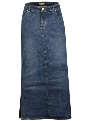 Clove Jeans Womens Ankle Length Maxi Skirts Denim Plus Size Pencil Skirt 12-24