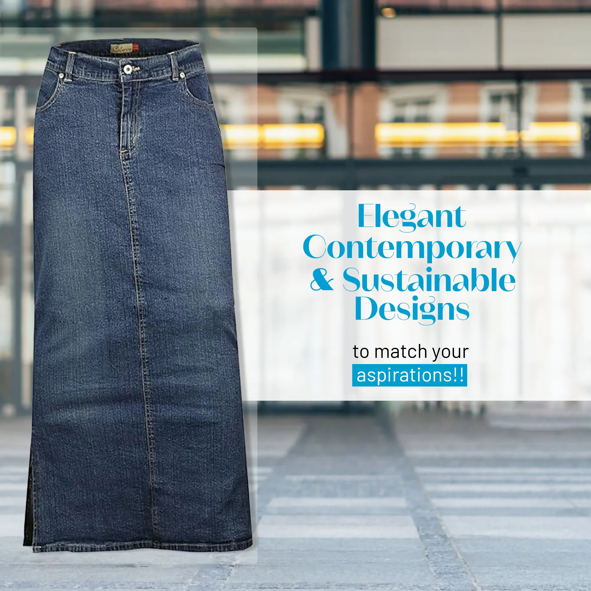 Clove Jeans Womens Ankle Length Maxi Skirts Denim Plus Size Pencil Skirt 12-24