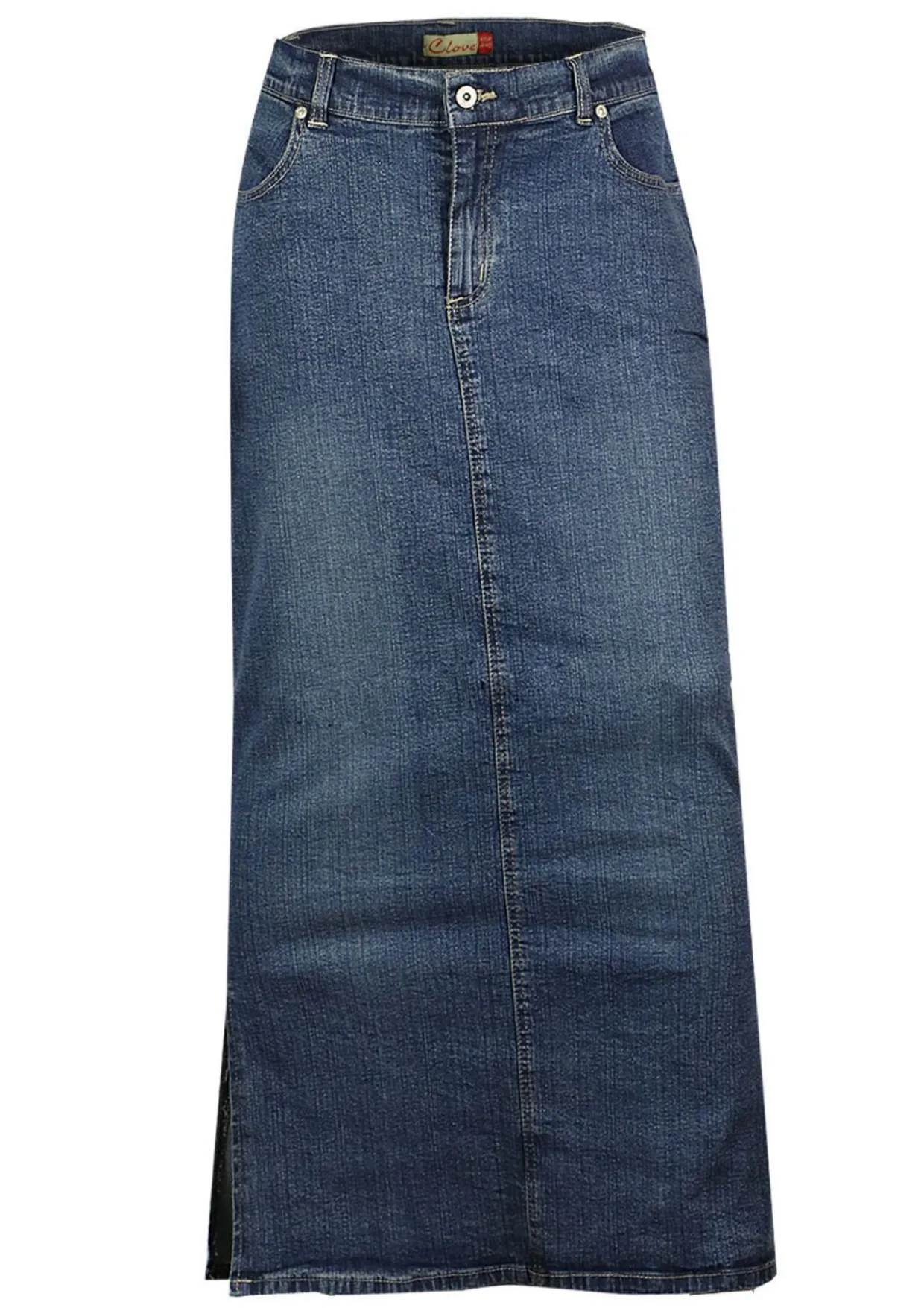 Clove Jeans Womens Ankle Length Maxi Skirts Denim Plus Size Pencil Skirt 12-24