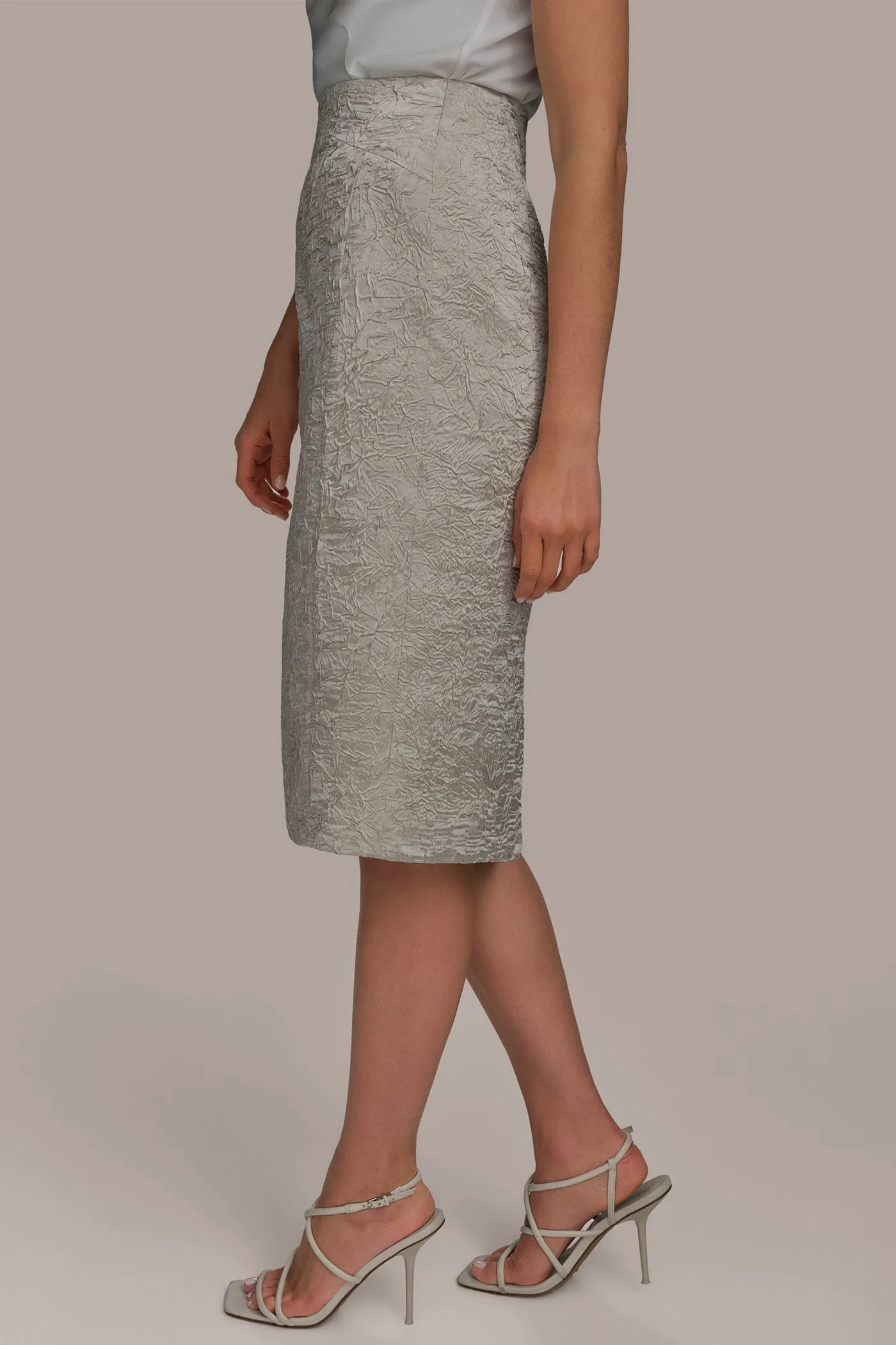 CRINKLE PENCIL SKIRT