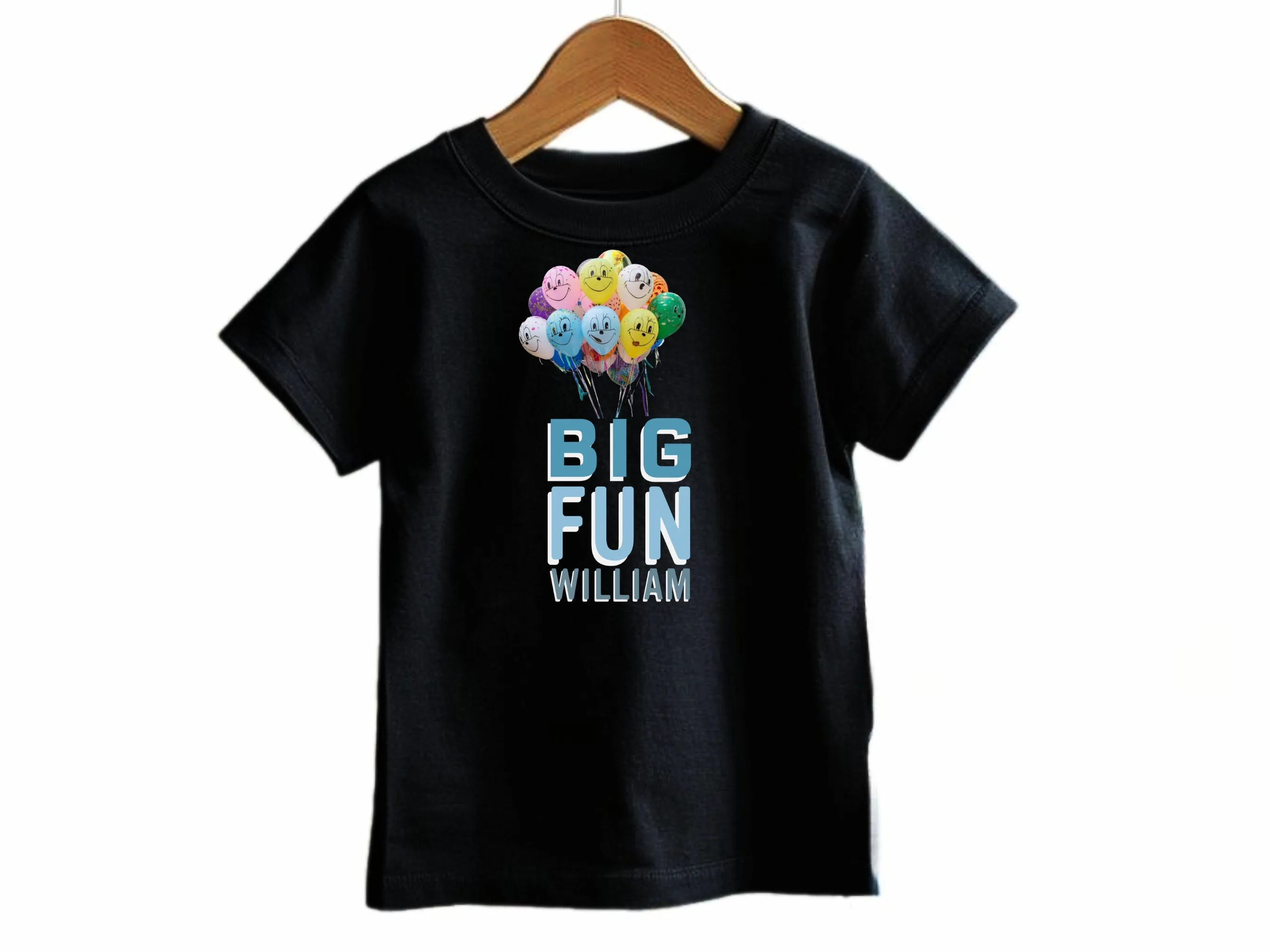 Custom Baby Name Boys Long Sleeve Bodysuit with Big Fun Black
