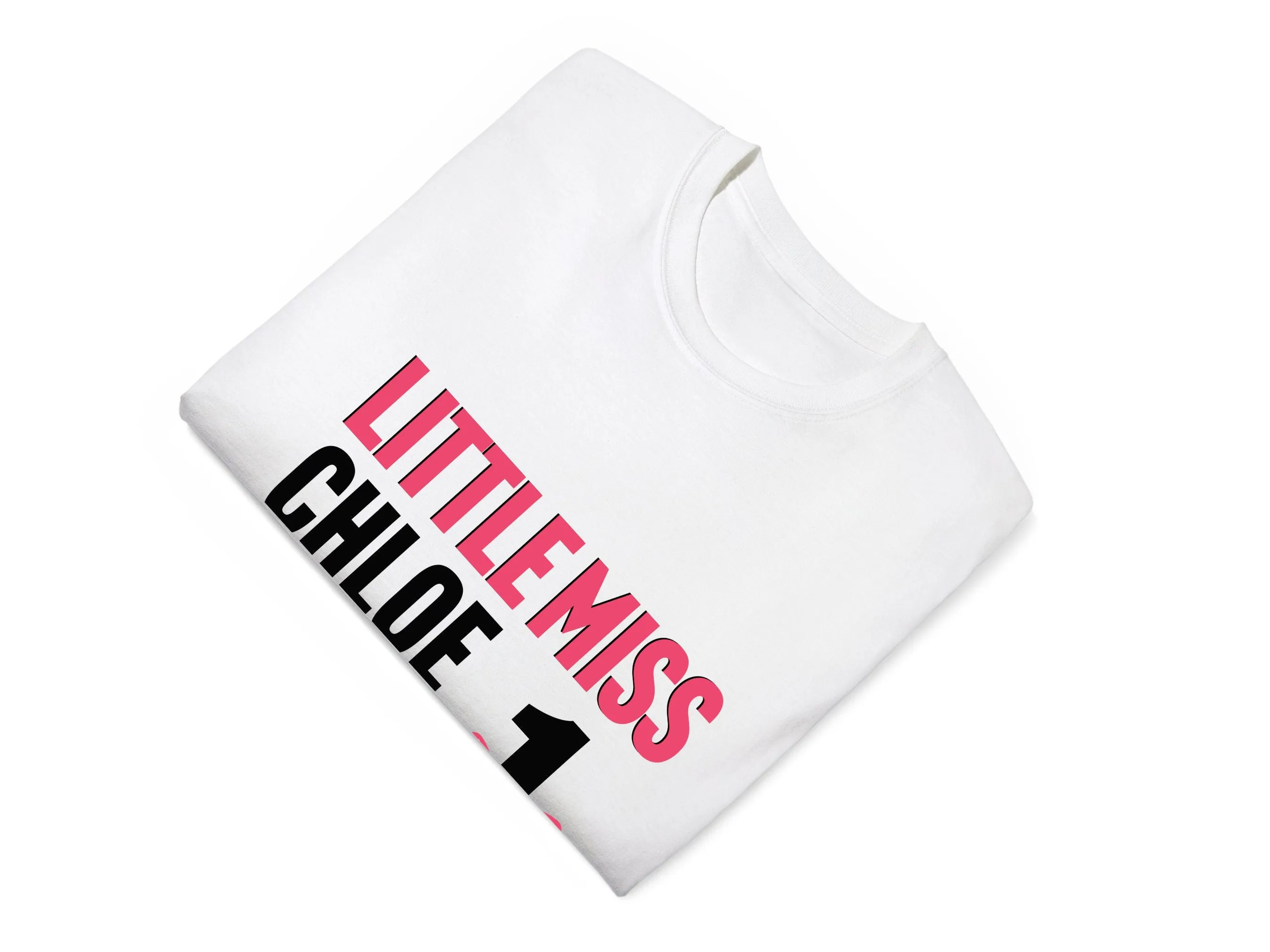 Custom Name Birthday Little Miss Turns 1 Bodysuit Gift for Baby Girls