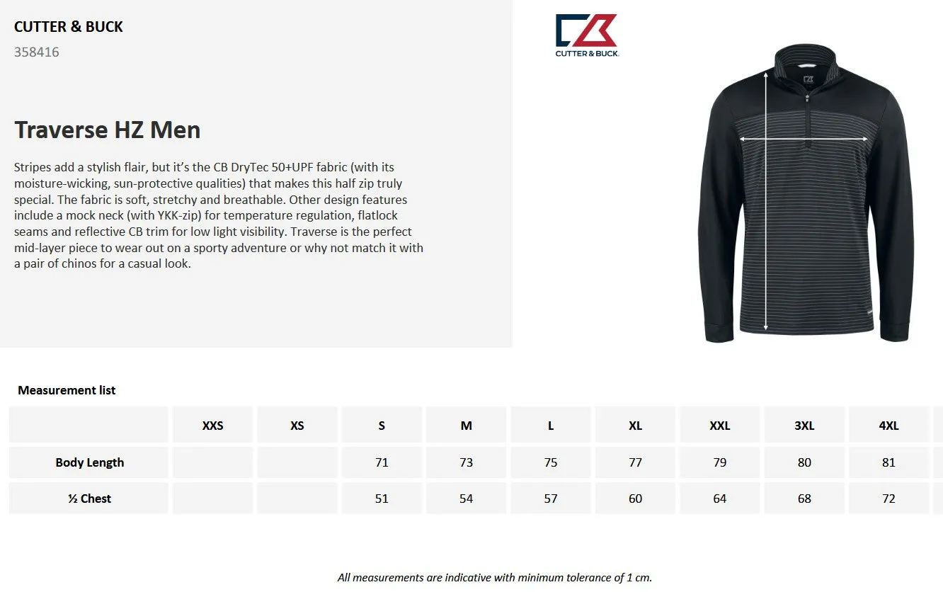Cutter & Buck Traverse Men's Quarter Zip Sweatshirt | Activewear | 3 Colours | S-4XL