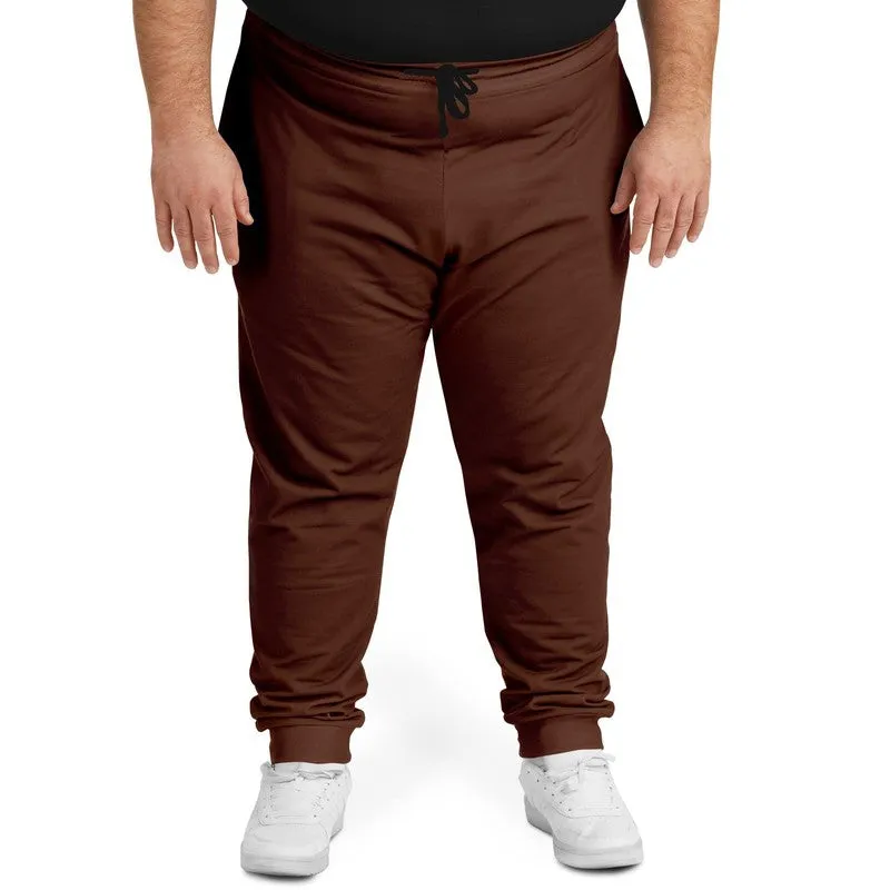 Dark Red Brown Joggers | Unisex | with PLUS sizes | Dark Pastel Red Brown | C0M60Y60K80
