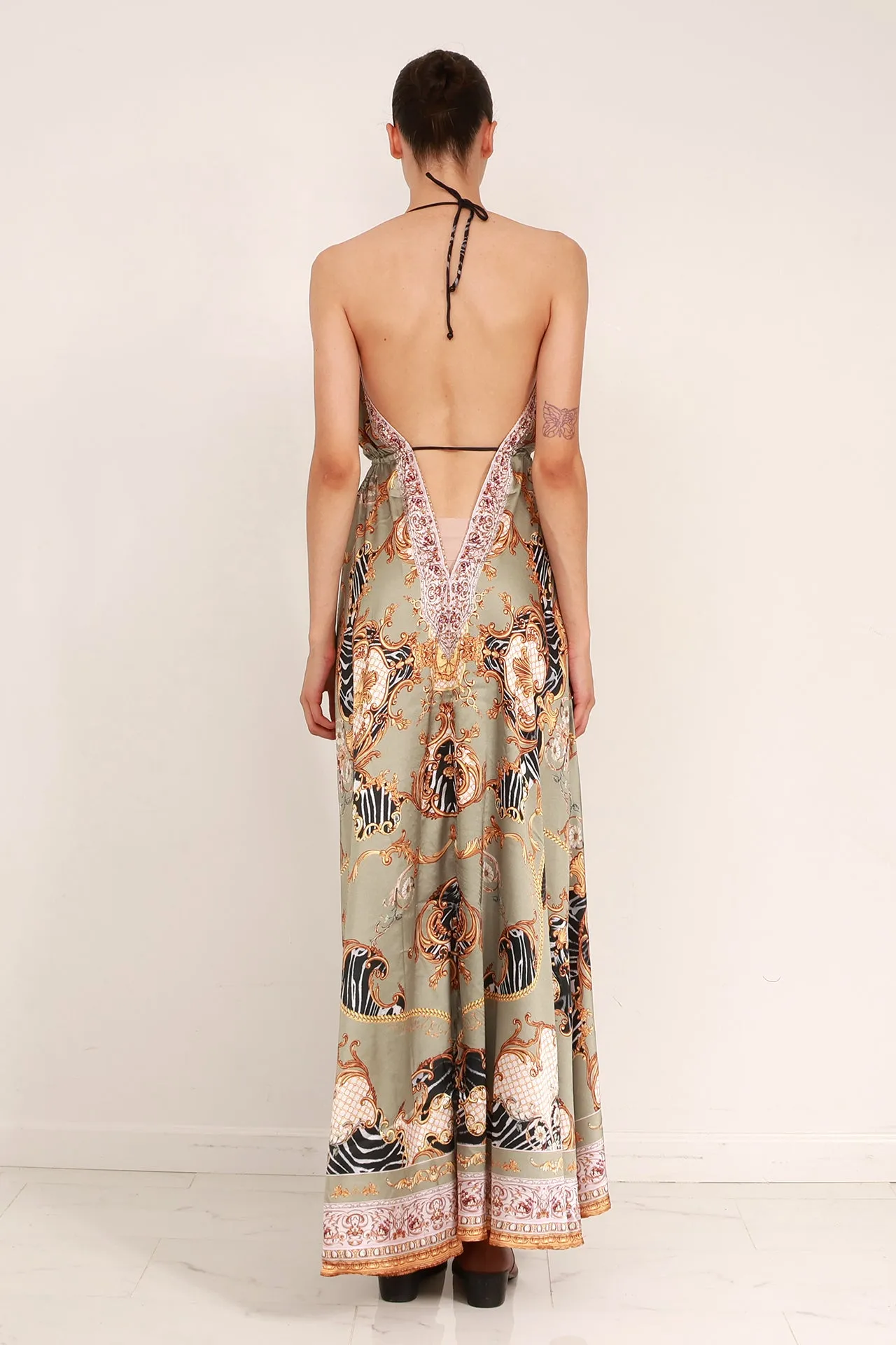 Designer Long Sleeveless Dress