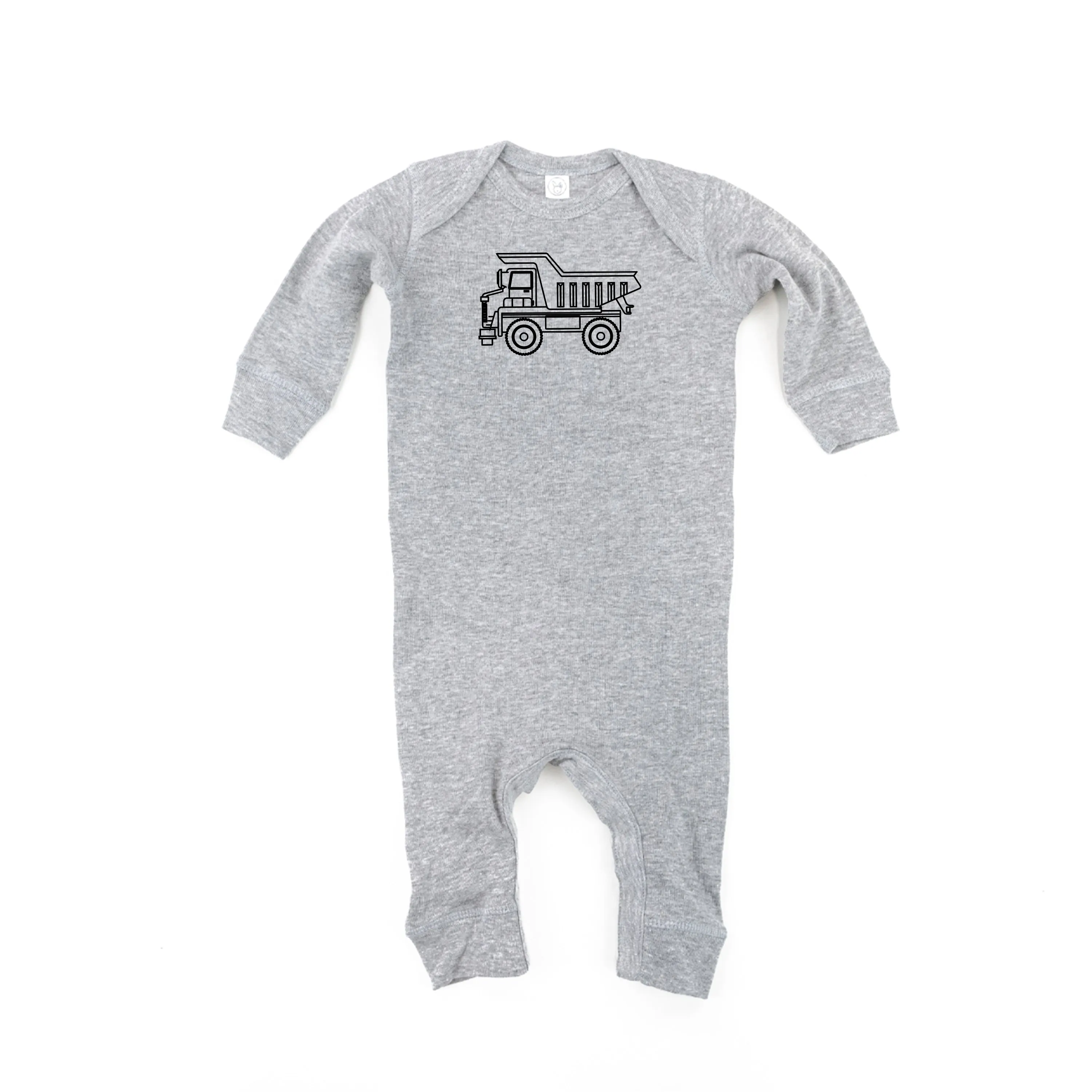 DUMP TRUCK - Minimalist Design - One Piece Baby Sleeper