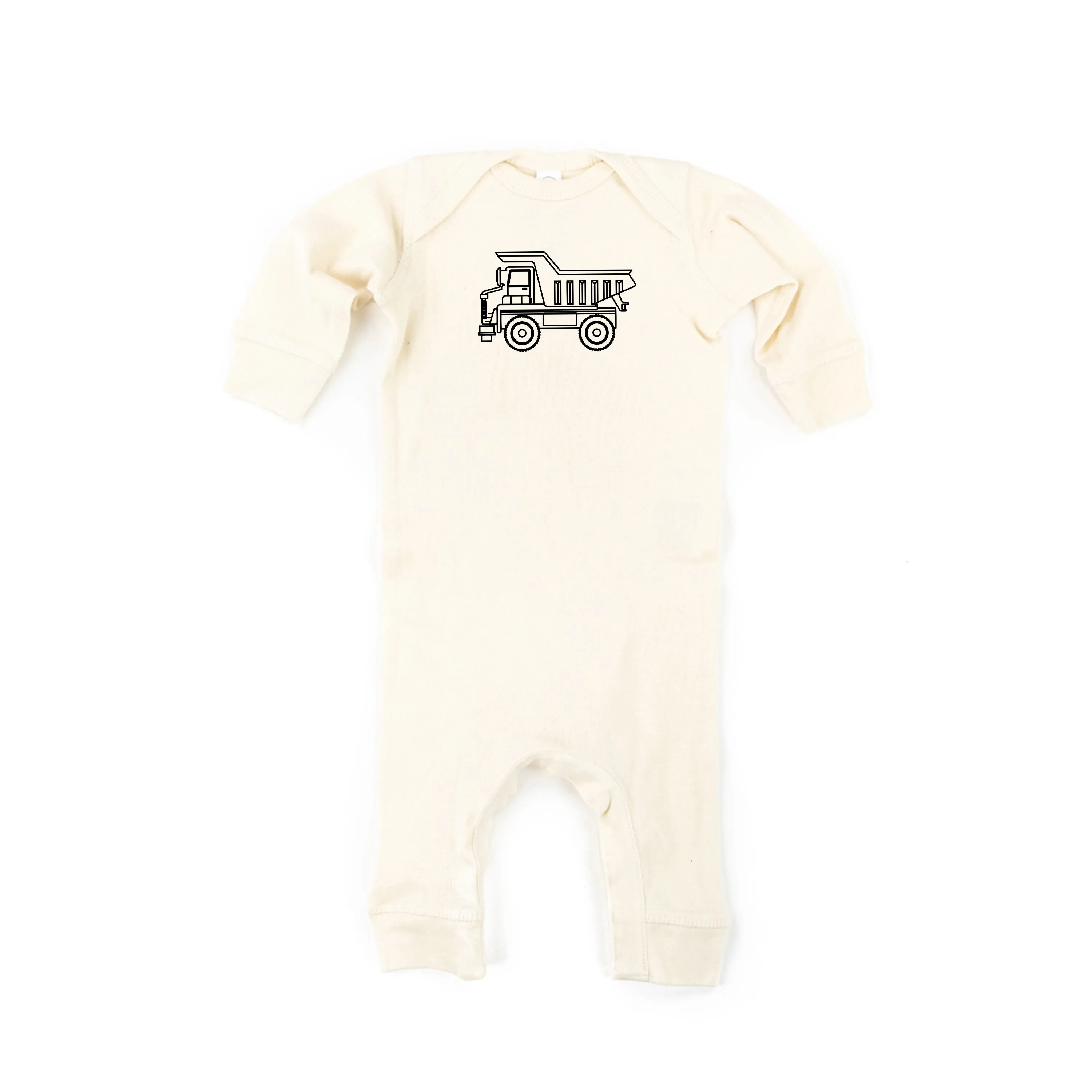 DUMP TRUCK - Minimalist Design - One Piece Baby Sleeper