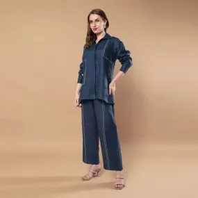 Ember - Midnight Blue Hemp Co-ord Set