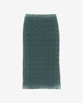 Falda Miu Miu Cable-Knit Distressed