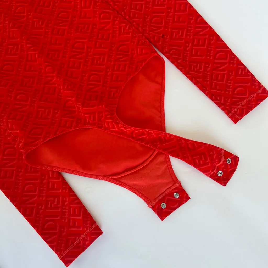 Fendi x SKIMS Mock Neck Long Sleeve Bodysuit