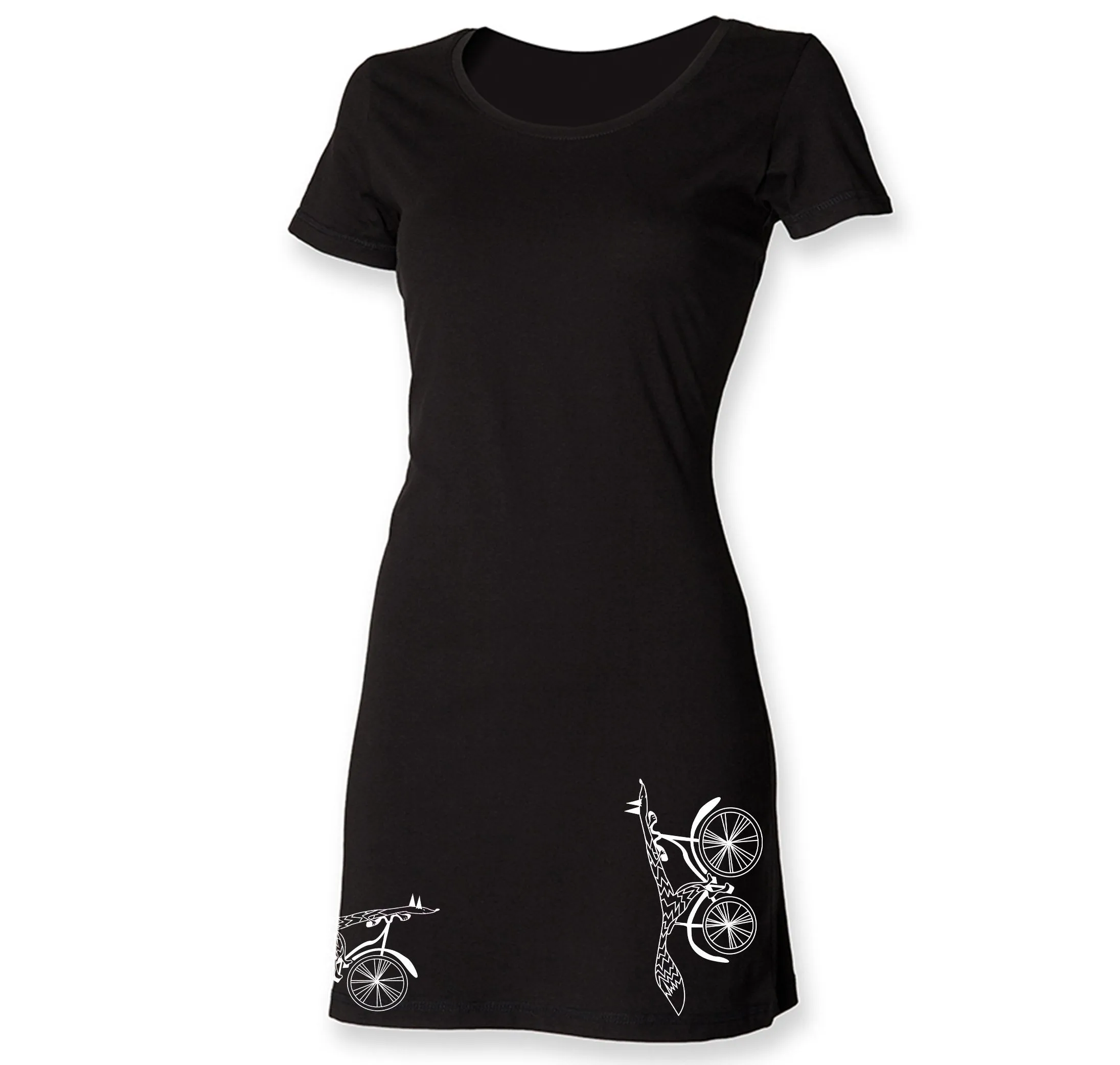 Fox on a bike t-shirt dress