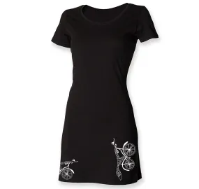 Fox on a bike t-shirt dress
