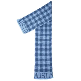 Gingham Personalized Knit Scarf