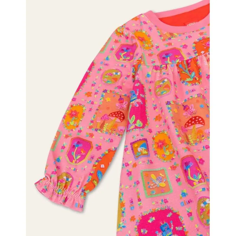 Girls Pink Fairy Robots Dress