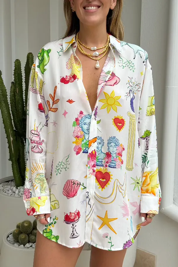 Greco Disco Shirt Dress