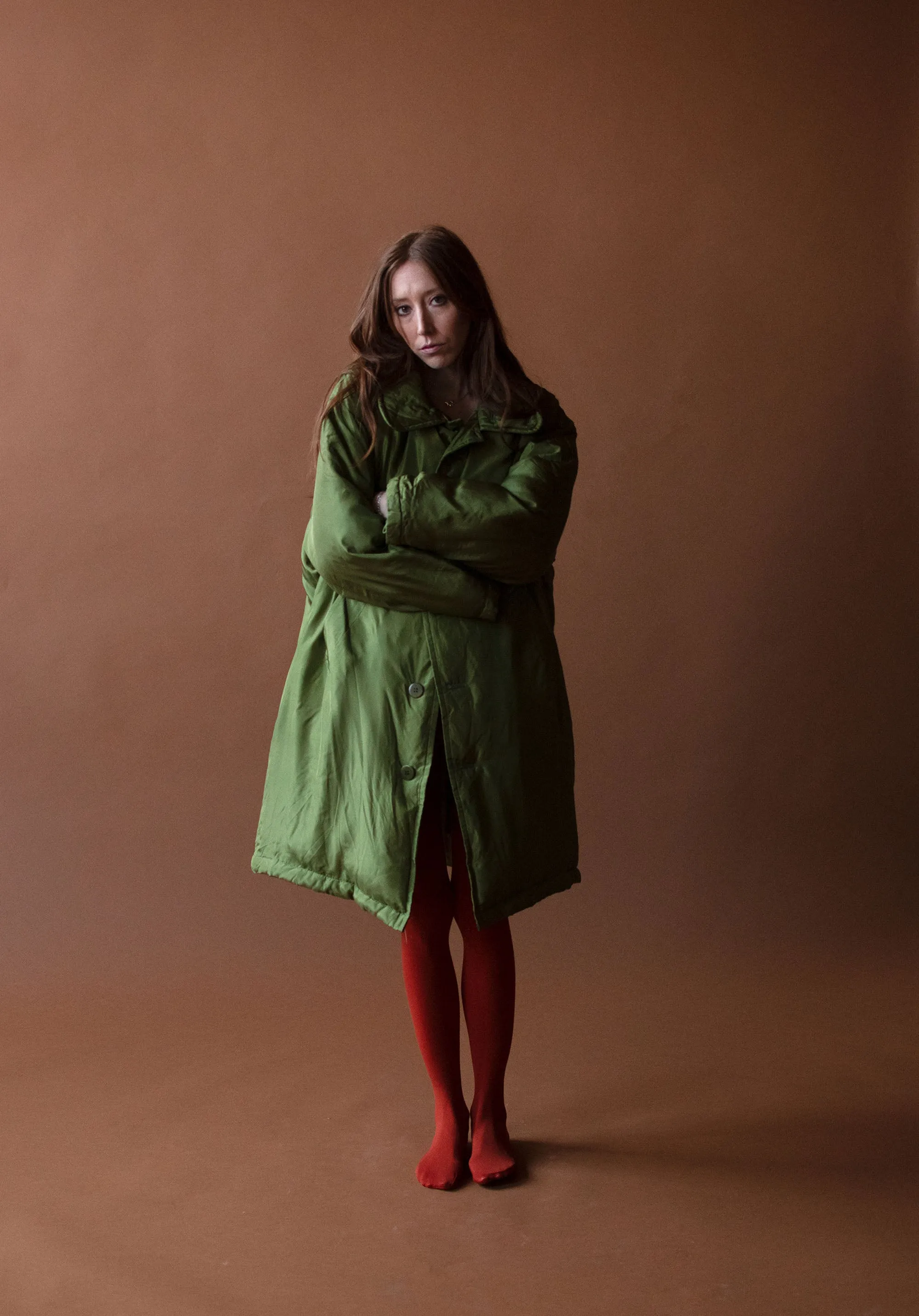 Green Silk Puffer | Donna Karan 1996