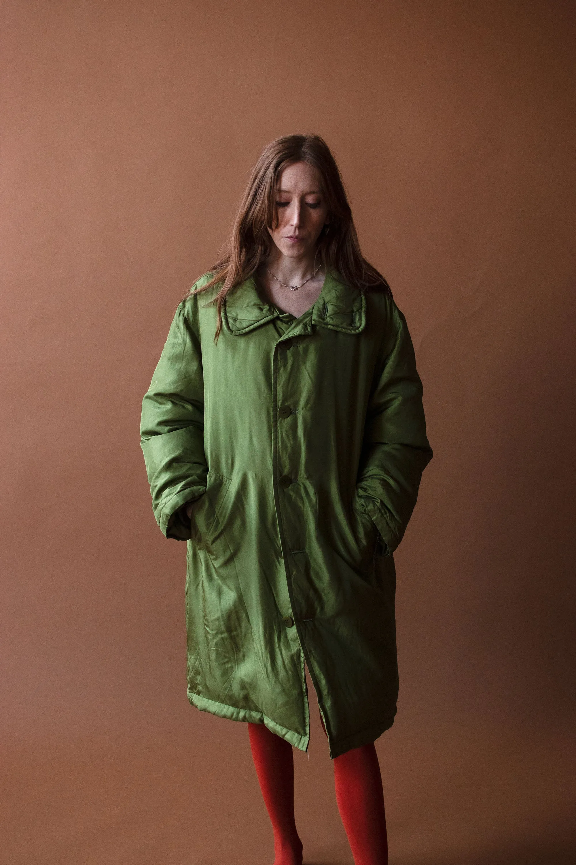 Green Silk Puffer | Donna Karan 1996