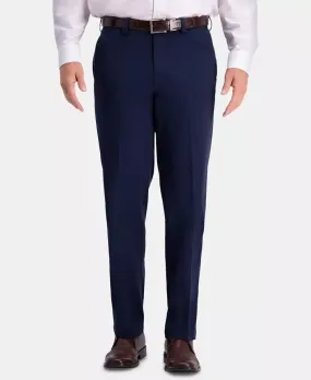 Haggar Men's Premium Comfort Khaki Classic Fit Dress Pants Dark Blue 36 x 30