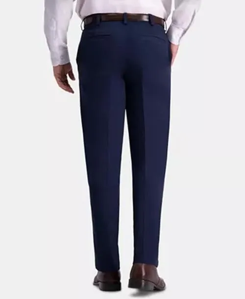Haggar Men's Premium Comfort Khaki Classic Fit Dress Pants Dark Blue 36 x 30