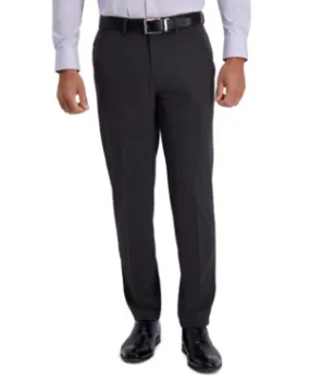 Haggar Mens Slim fit Dress Pants 31 / 30 Grey Solid