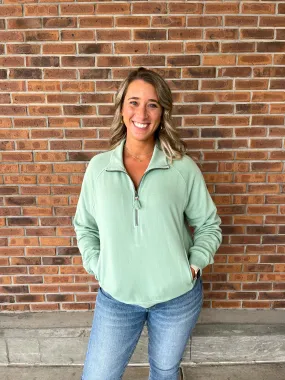 Hatley Mock Neck Pullover - Sage