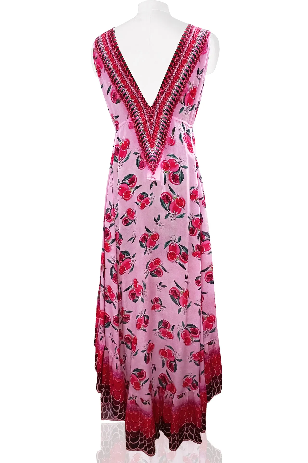 High Low Long Dress Pink Colour