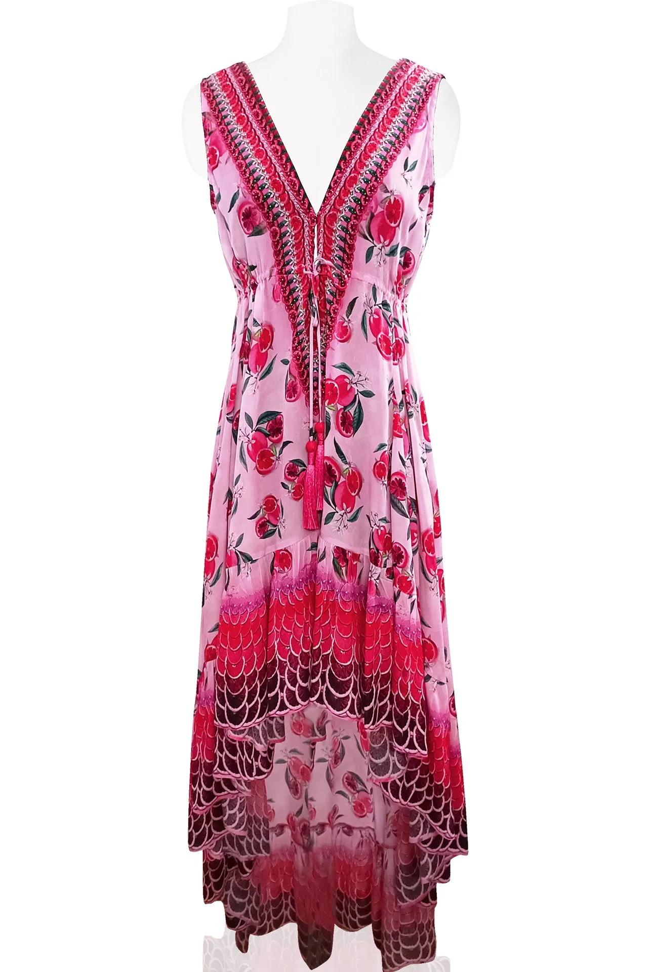 High Low Long Dress Pink Colour