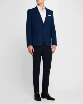 Hugo Boss Mens Slim fit Genius Wool Dress Pants Blue 32 / 32