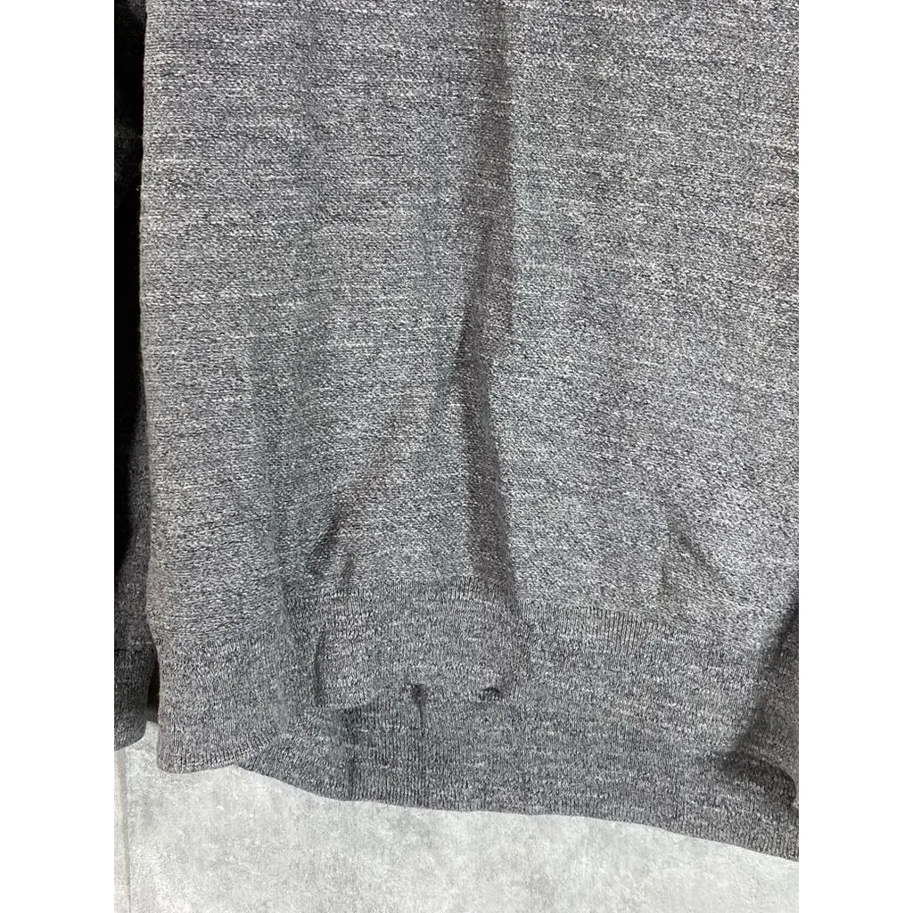 J.CREW Men's Heathered Dark Grey Crewneck Slim Long Sleeve Pullover Sweater SZXL