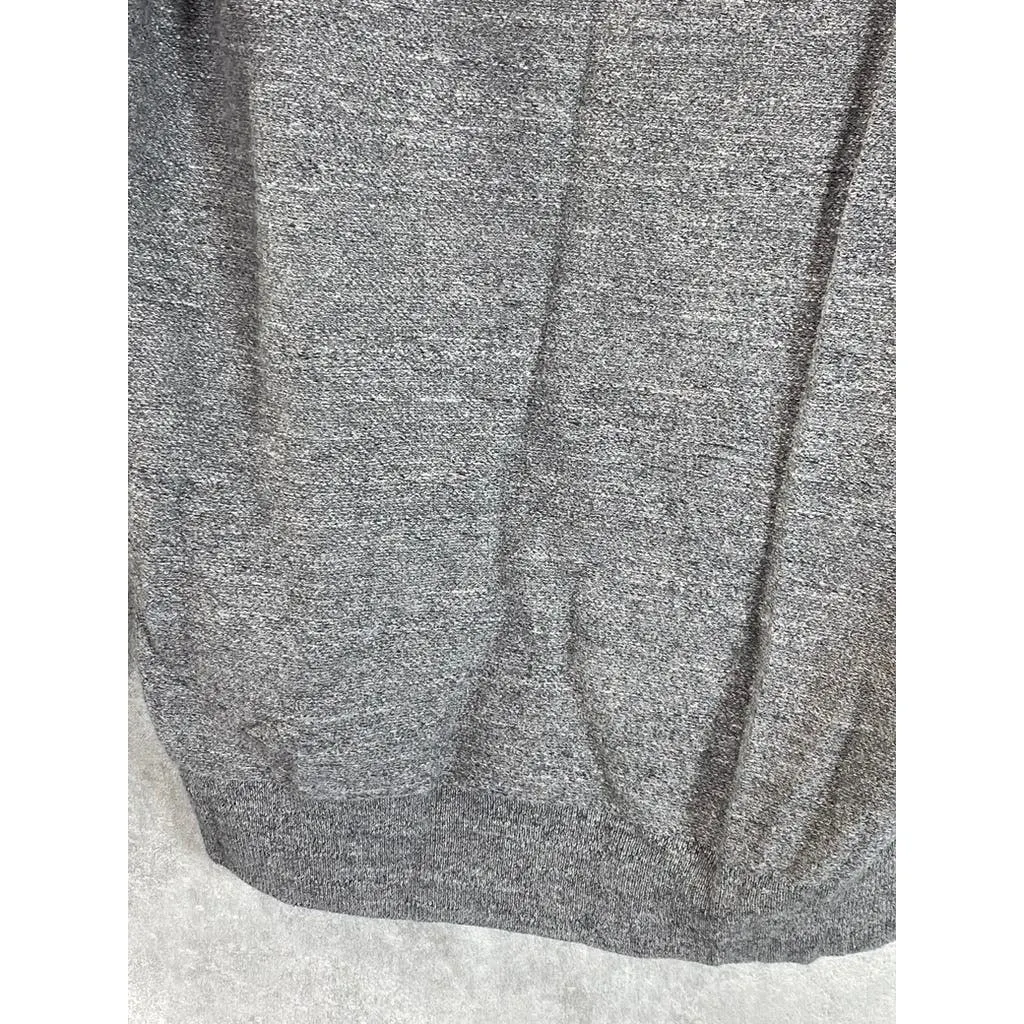 J.CREW Men's Heathered Dark Grey Crewneck Slim Long Sleeve Pullover Sweater SZXL