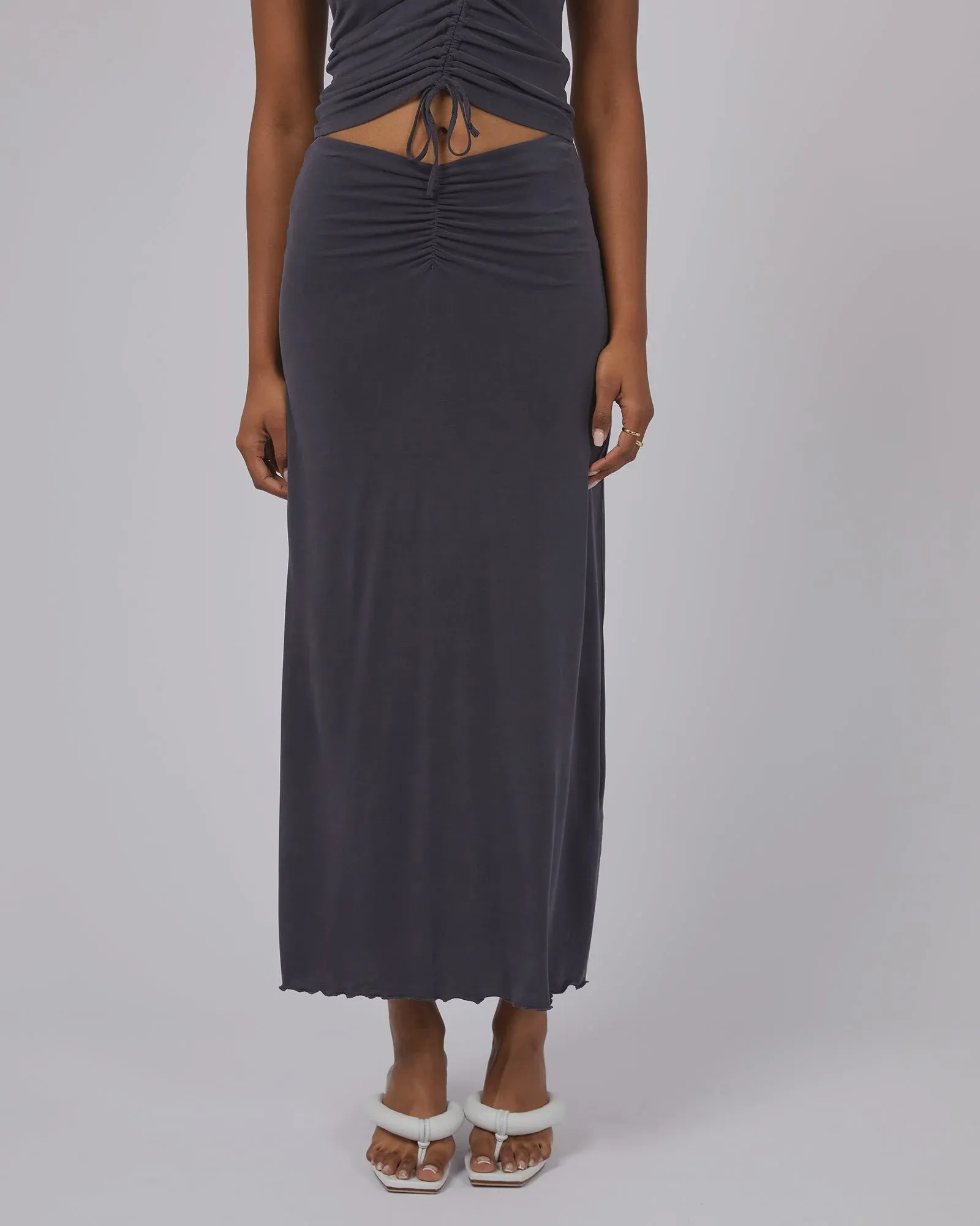 Jorge Luxe Maxi Skirt - Steel